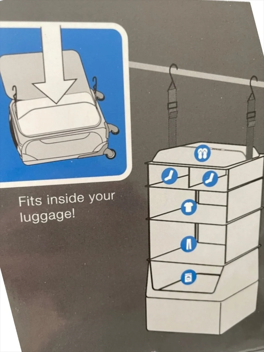 RISE Gear Riser Hanging Travel Shelves (Set of 2) - Black NWOT